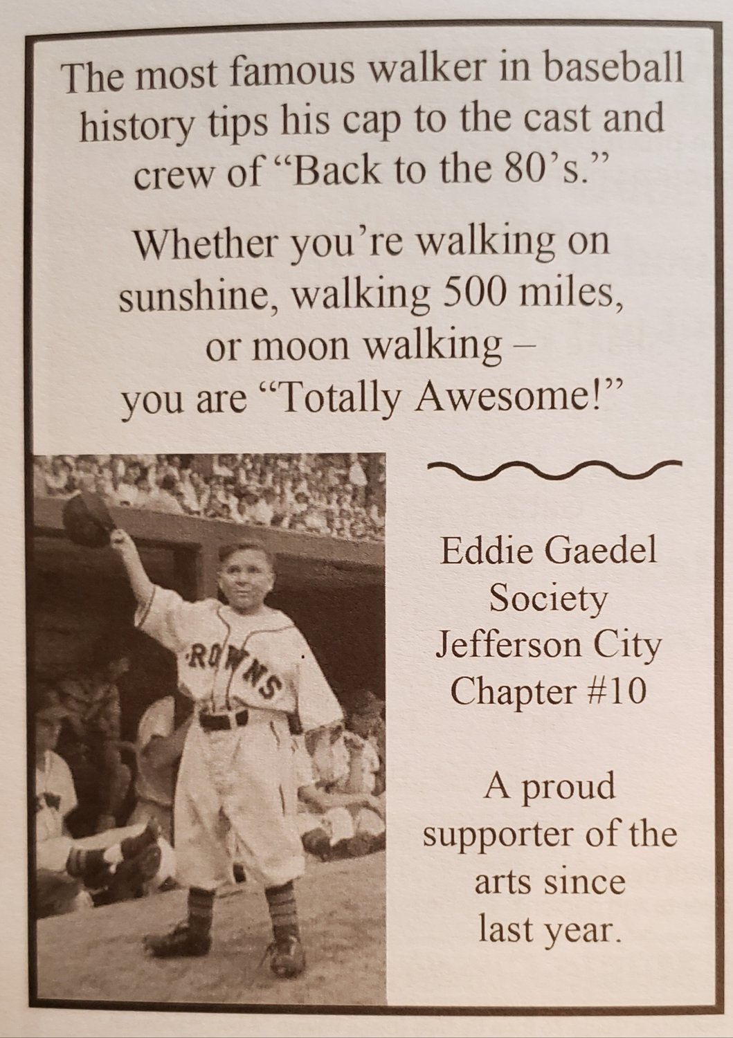 70th anniversary of Eddie Gaedel game for St. Louis Browns